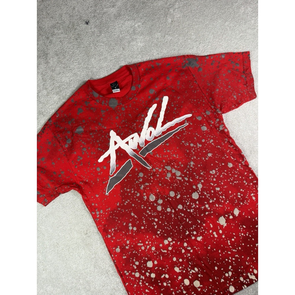 Rogue Status T-shirt AWOL Red Splatter Shirt  Men's Large Y2K Skate Streetwear